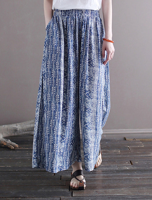 コットンリネン涼し気楽ちんパンツ