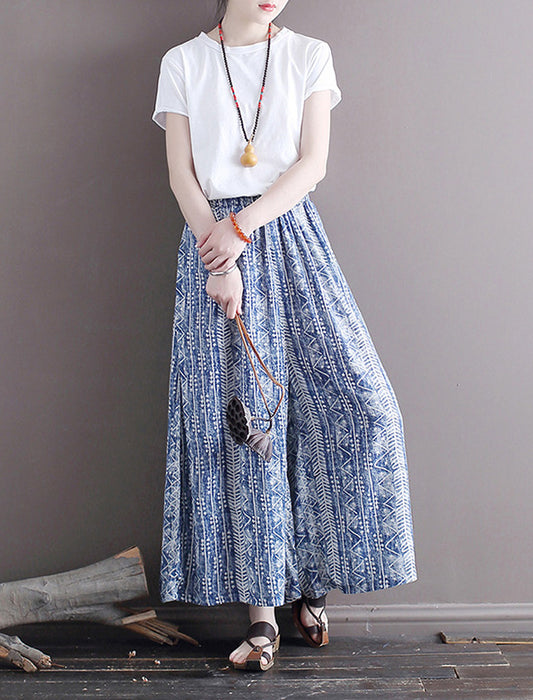 コットンリネン涼し気楽ちんパンツ