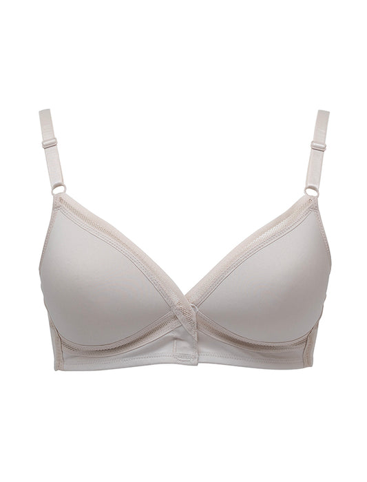 クロスメッシュ　 フロントオープン　 ノンワイヤー ブラ