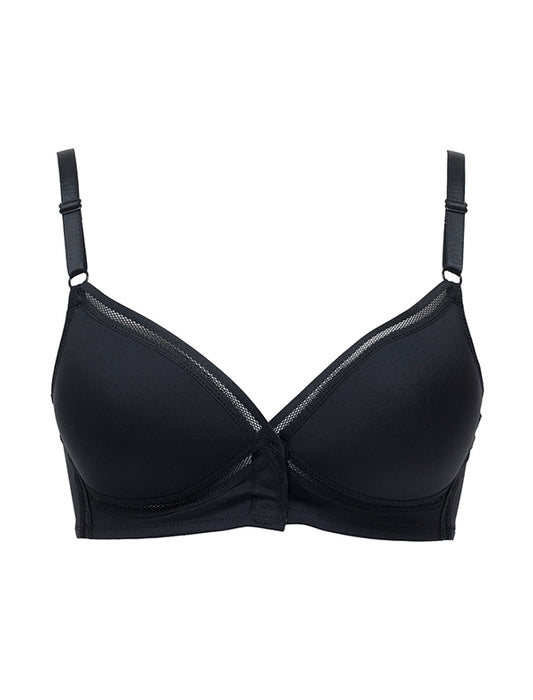 クロスメッシュ　 フロントオープン　 ノンワイヤー ブラ