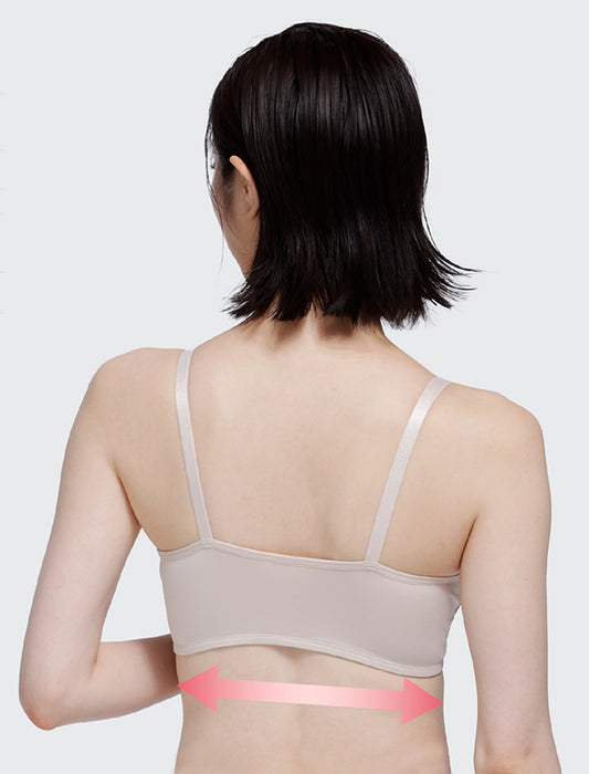 クロスメッシュ　 フロントオープン　 ノンワイヤー ブラ