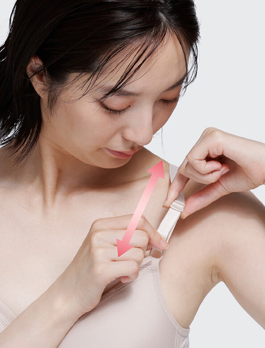 クロスメッシュ　 フロントオープン　 ノンワイヤー ブラ