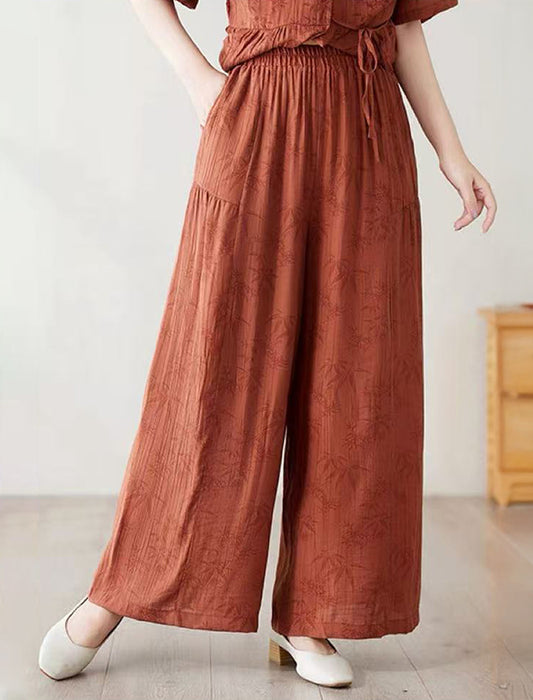 透かし柄カシュクール風セットアップ