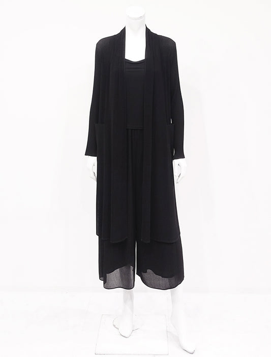 ＜SPECCHIO＞クリスタルプリーツシフォンワイドパンツ