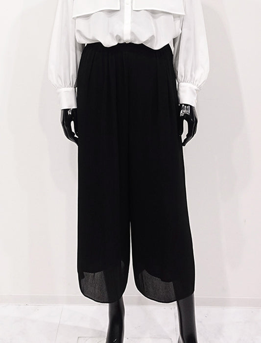 ＜SPECCHIO＞クリスタルプリーツシフォンワイドパンツ