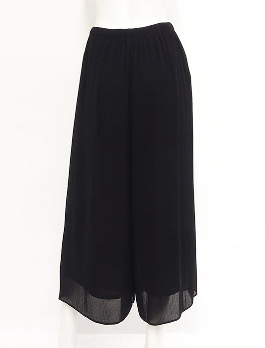 ＜SPECCHIO＞クリスタルプリーツシフォンワイドパンツ