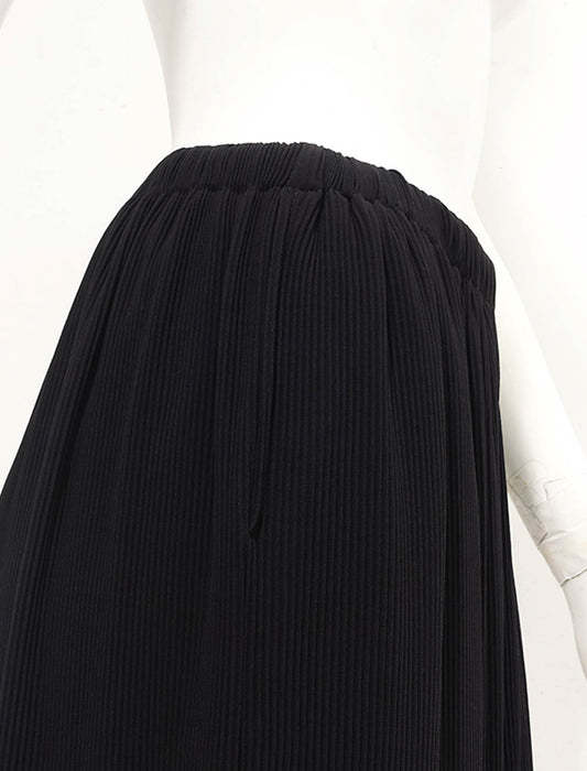 ＜SPECCHIO＞クリスタルプリーツシフォンワイドパンツ