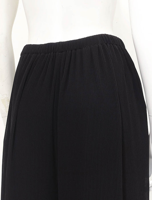 ＜SPECCHIO＞クリスタルプリーツシフォンワイドパンツ