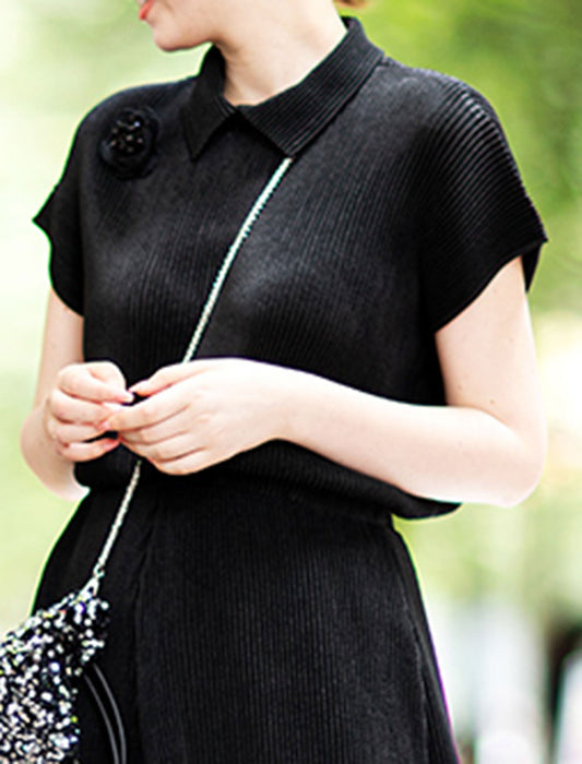 ＜SPECCHIO＞シャトルプリーツ 襟付きブラウス