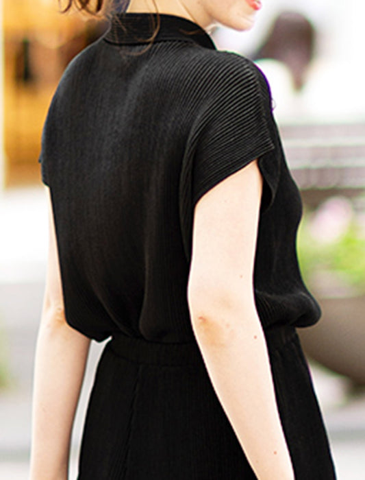 ＜SPECCHIO＞シャトルプリーツ 襟付きブラウス