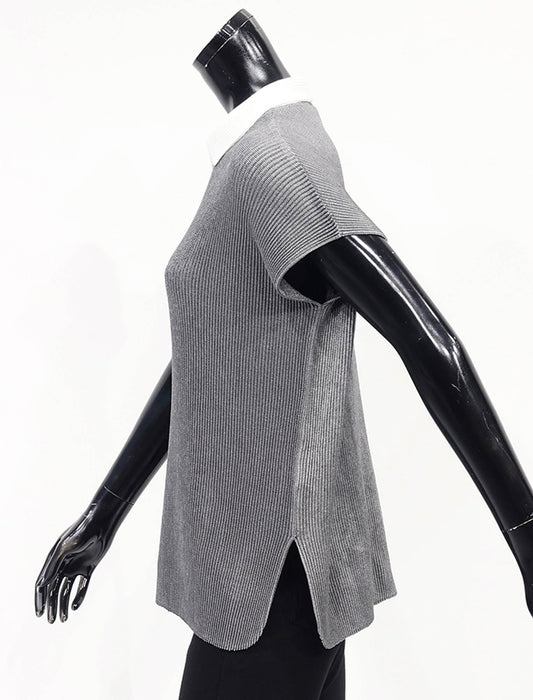 ＜SPECCHIO＞シャトルプリーツ 襟付きブラウス