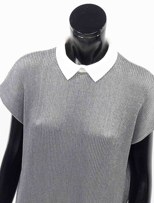 ＜SPECCHIO＞シャトルプリーツ 襟付きブラウス