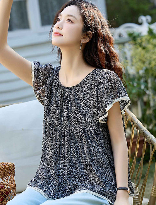 パイピングブラウス