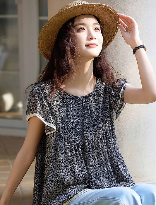 パイピングブラウス