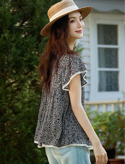 パイピングブラウス