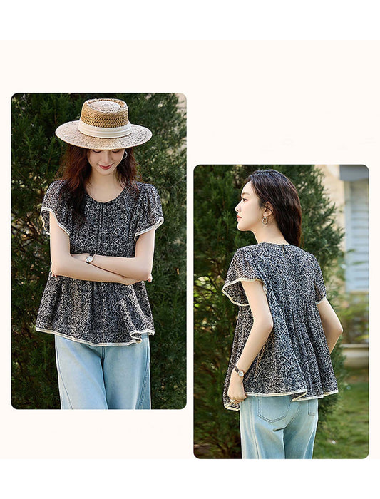 パイピングブラウス