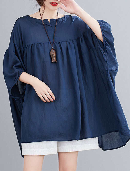 ラウンドネックビッグシャツ