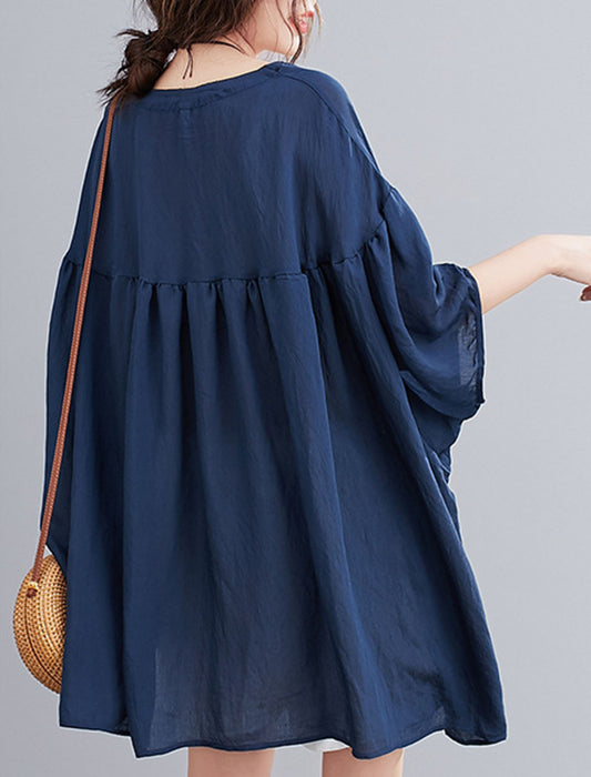 ラウンドネックビッグシャツ