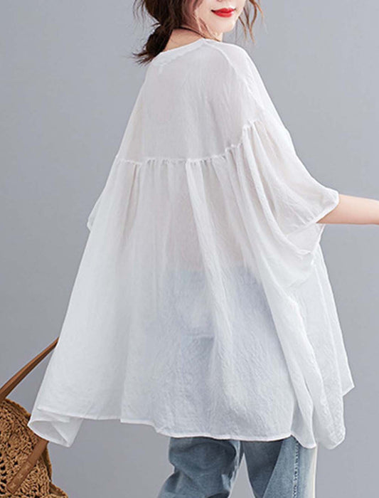 ラウンドネックビッグシャツ