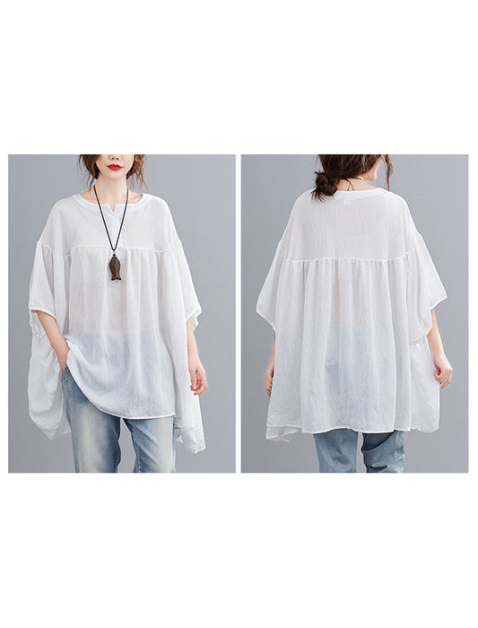 ラウンドネックビッグシャツ