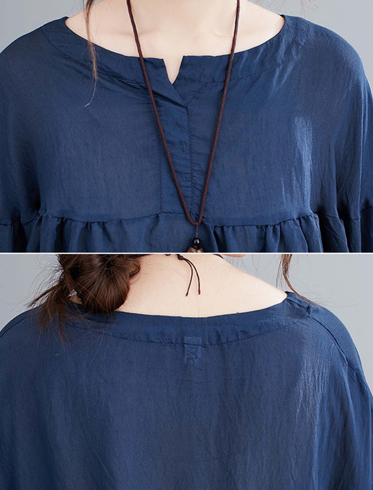 ラウンドネックビッグシャツ