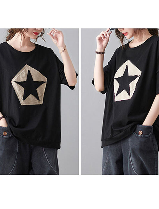 スターパッチワークTシャツ　