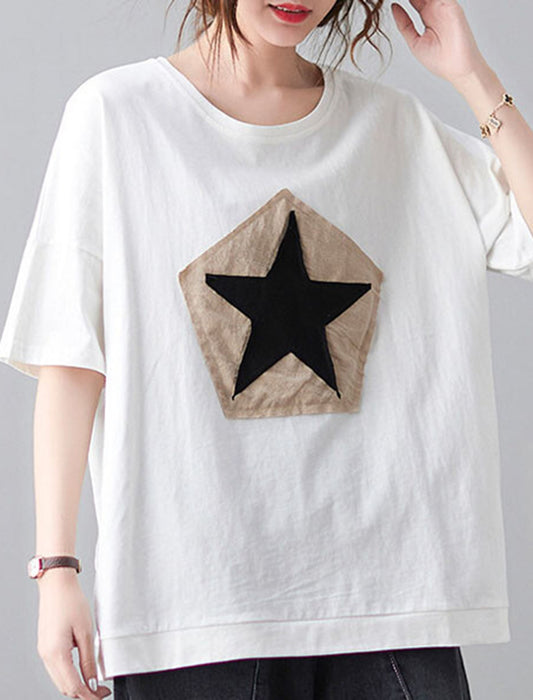 スターパッチワークTシャツ　