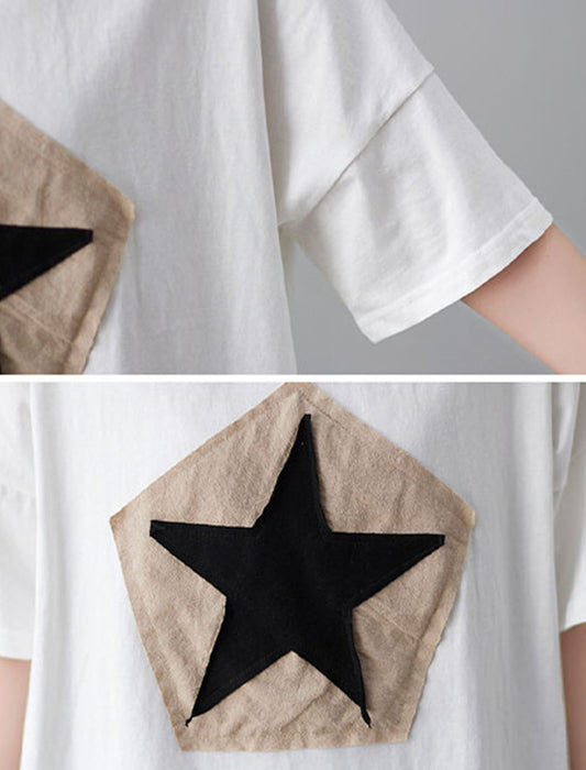 スターパッチワークTシャツ　