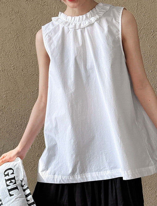 花びら襟前後2WAYブラウス_