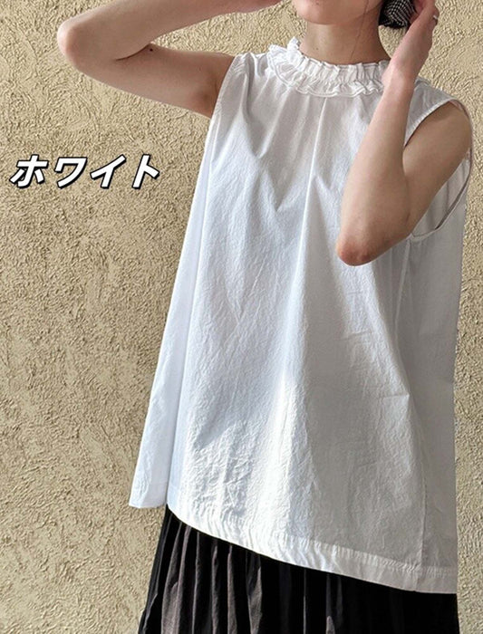 花びら襟前後2WAYブラウス_