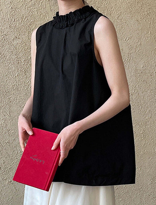 花びら襟前後2WAYブラウス_