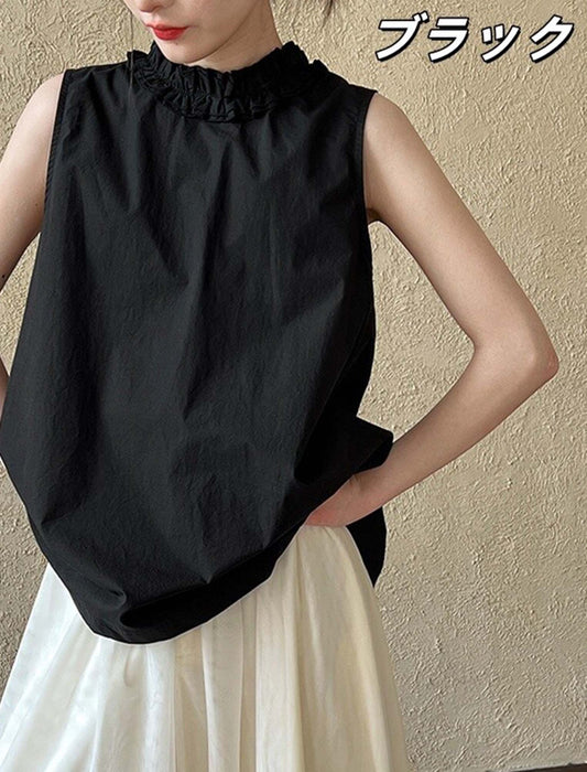 花びら襟前後2WAYブラウス_