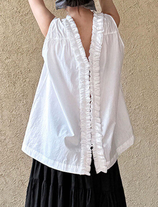 花びら襟前後2WAYブラウス_