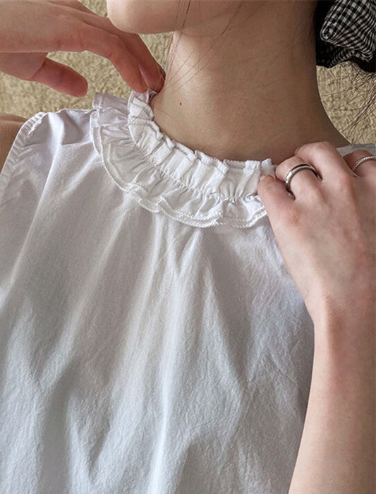 花びら襟前後2WAYブラウス_