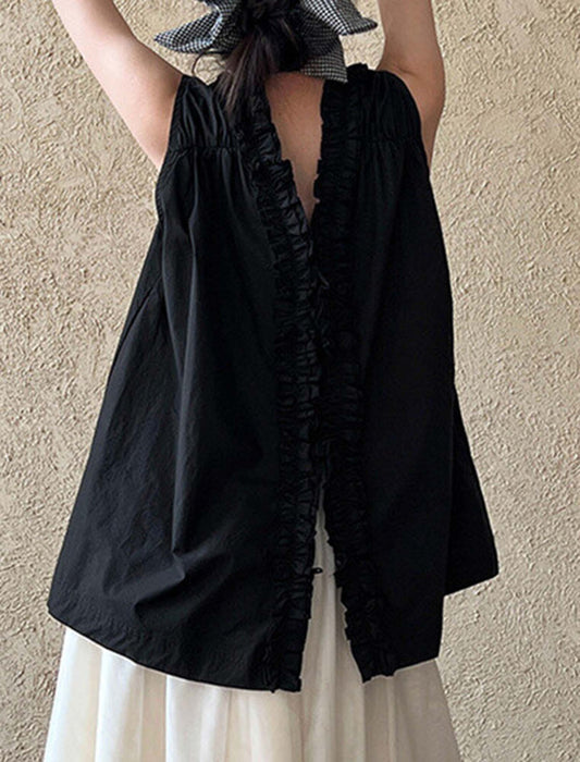 花びら襟前後2WAYブラウス_