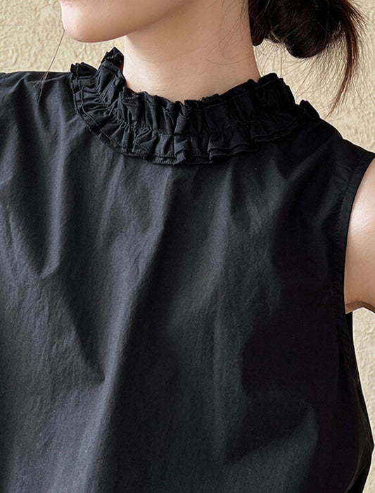 花びら襟前後2WAYブラウス_