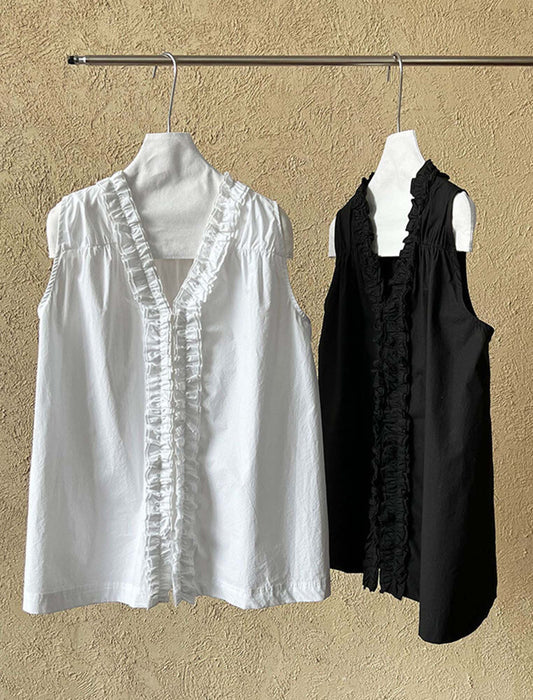 花びら襟前後2WAYブラウス_