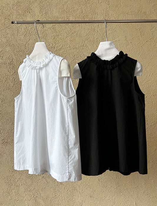 花びら襟前後2WAYブラウス_