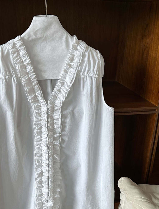 花びら襟前後2WAYブラウス_