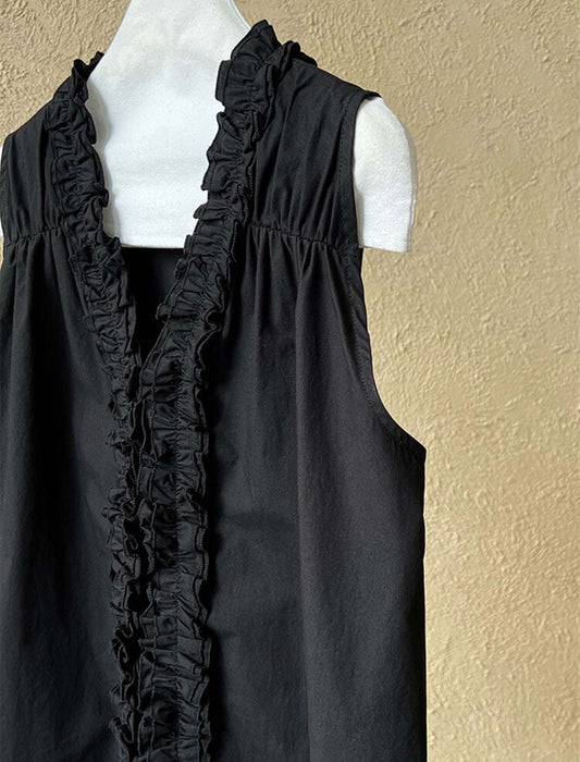 花びら襟前後2WAYブラウス_