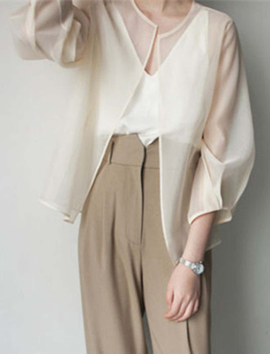 レトロ シアーカーディガン　