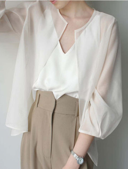 レトロ シアーカーディガン　