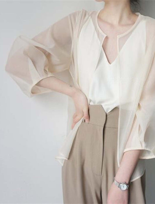 レトロ シアーカーディガン　