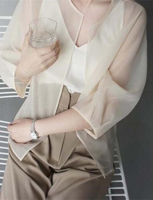 レトロ シアーカーディガン　