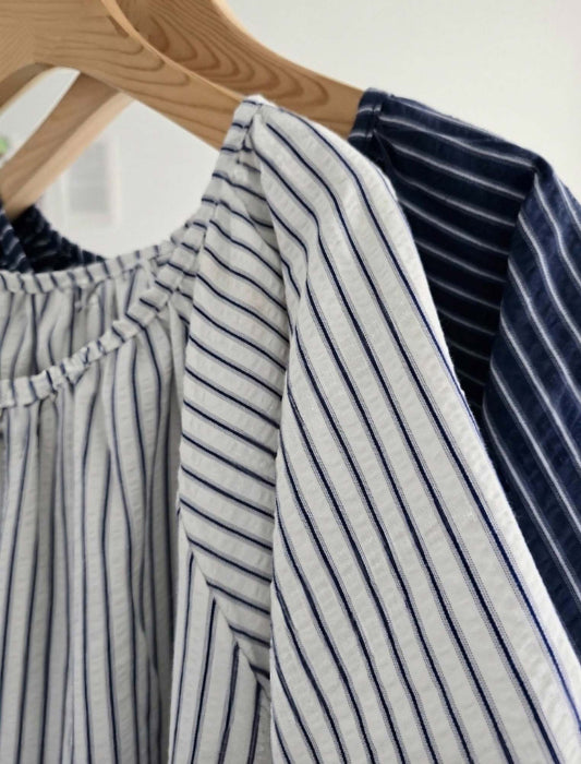 ストライプコットンワンピース