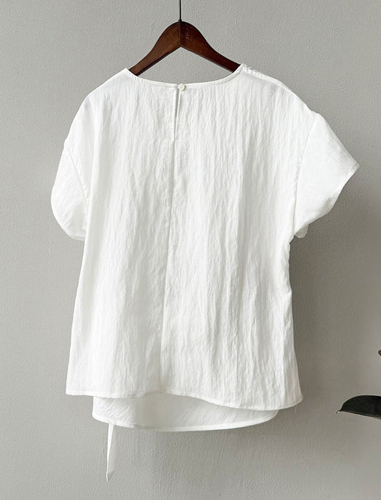 ワンサイドドロストブラウス