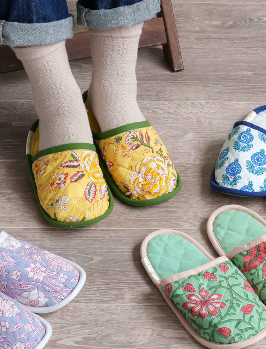 ブロックプリントルームシューズ