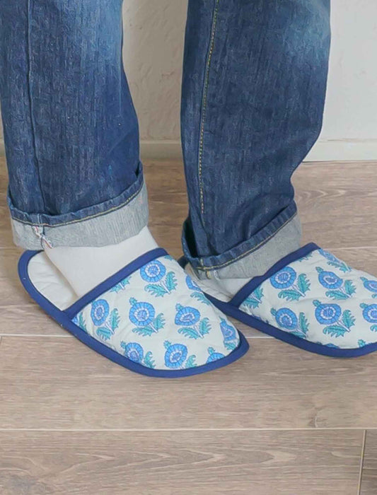 ブロックプリントルームシューズ