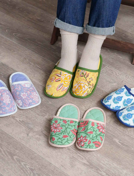 ブロックプリントルームシューズ