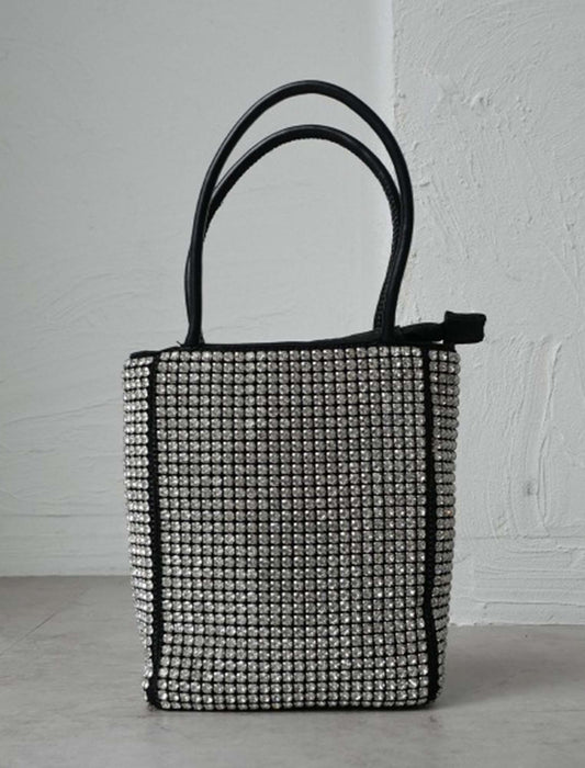 ストラップ付きラインストーンバッグ